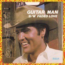 Elvis Presley 45 RPM Picture Sleeve Only - Guitar Man / Faded Love (1981, EX) - £11.79 GBP