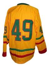 Any Name Number Lithuania Retro Hockey Jersey New Yellow Any Size image 5