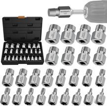 Upgrade Screw Extractor Set, 25-Piece 3/8&quot; Inch Drive Easy Out Bolt, Screws - £31.33 GBP