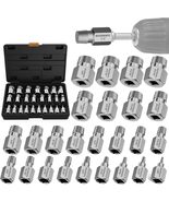 Upgrade Screw Extractor Set, 25-Piece 3/8&quot; Inch Drive Easy Out Bolt, Screws - £31.44 GBP