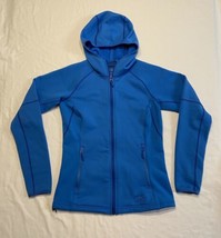 LL Bean ProStretch Full Zip Fleece Jacket Womens XS Regular Hooded Blue ... - $24.19
