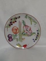 Julie Wear Summerlea Porcelain Dinner Plate, 9.25&quot;, Aspragus, Plum Fruit... - $77.60