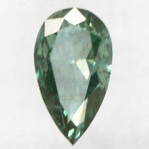 Loose Pear Diamond Fancy Greenish Blue 1.01 Carat SI1 IGI Certified Enhanced - £615.20 GBP