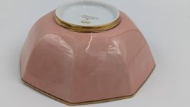 Fitz & Floyd Renaissance Pink Peach Serving Bowl Octagonal 9" Vintage 1978 image 8