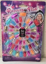 Runway Pink Dazzling Nails Set - Play Fake Nails - Birthday Party Fun Fa... - £4.10 GBP