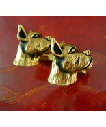 Vintage Swank BullDog cufflinks Dog Breeder Animal Lover boxer mens cool... - $125.00