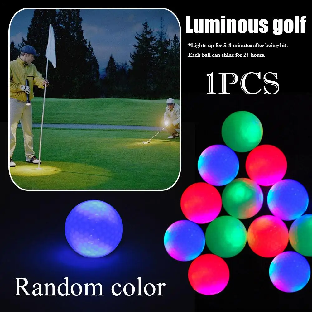 Sporting 1PC Professional Golf Balls LED Luminous Night Golf Balls Reusable Long - £23.62 GBP