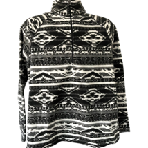 Eddie Bauer Aztec Fleece Jacket Womens XXL 1/4 Zip Pullover Geometric Pattern - £18.92 GBP