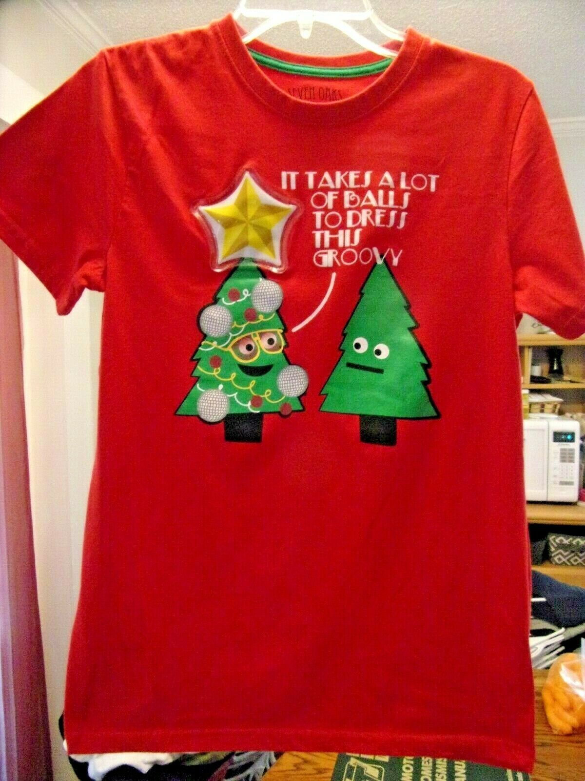 Primary image for Christmas T Shirt-It Takes A Lot Of Balls To Look This Groovy-Childs Small