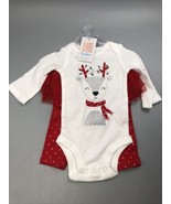 6M Just One You  Baby Girls 2pc Christmas Reindeer Top and Tutu Bottom S... - £10.70 GBP
