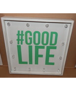 Metal LED Sign # Good Life Switch Operate 12ea Lights 13&quot; x 13&quot; Batterie... - $366.42 MXN
