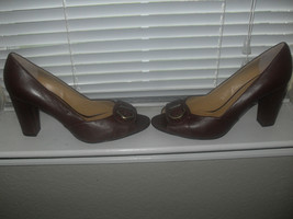 Circa Joan &amp; David Found It New Brown Leather Open-Toe Shoes Medium (B,M)  10 - £36.36 GBP