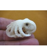 tb-octo-12) white Octopus TAGUA NUT palm figurine Bali carving ocean ree... - £32.97 GBP