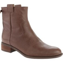 NEW BROWN LEATHER ANKLE BOOTIE BOOTS SIZE 9 M NINE WEST JARETH  - $48.37