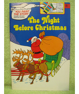 NIGHT BEFORE CHRISTMAS VTG Paint With Water COLORING BOOK &#39;80 Golden SAN... - £8.61 GBP