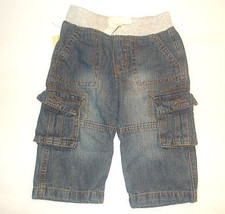 Cherokee Infant Boys Cargo Pants Denim Blue Size 12 Months  NWT - £6.75 GBP