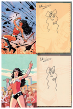 Cliff Chiang Signed Sketched Absolute Wonder Woman Vol 1 &amp; 2 Slipcase Hardcovers - £256.30 GBP