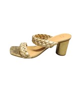 A New Day Basil Braided Metallic Mule Heels Womens Sz 11 Gold Slip On Op... - £18.13 GBP