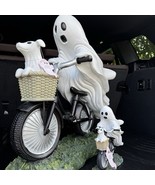 Ghost On Bicycle w/ Dog Statue Decoration Bundle - TikTok Viral - XLARGE... - €214,50 EUR