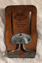 Vtg Nicholas Leather #839 Tool Sheath Belt Pouch Pat. Pending Great Patina - $11.64