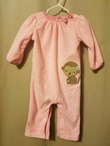 Child of Mine Carter&#39;s - One Piece Pink With Monkey Size 6/9M    IR3 - £4.02 GBP