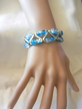 NEW Blue Ladies&#39;  Charming  Beads Stretch Crackle Beads Bracelet  - $4.99