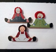 VTG Raggedy Ann Andy Cut Out Stand Up Wooden Figures By Lee Hand Painted Signed. - £8.57 GBP