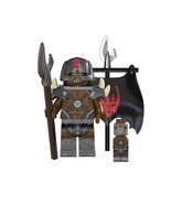 Minifigure Uruk Hai Orc Black Flag Warrior Lotr Lord Of The Rings M Toys US - $158.09 MXN