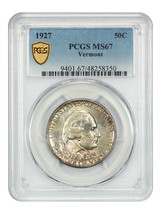 1927 50C Vermont PCGS MS67 - £2,404.42 GBP