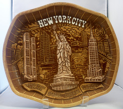 New York City vintage souvenir wall decor plaque Embossed World Trade Center  - £12.01 GBP
