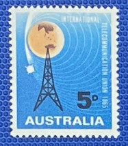 ZAYIX - 1965 - Australia - #388 - MNH - Communications - Radio Mast Satellite - £1.18 GBP