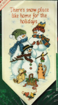 Dimensions Snow Place Like Home Banner Counted Cross Stitch Kit Vtg 7 Languages - £13.37 GBP