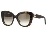 Gucci GG0327S 002 Sunglasses Cat Eye Tortoise With Brown Lens - $176.00