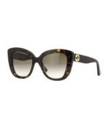 Gucci GG0327S 002 Sunglasses Cat Eye Tortoise With Brown Lens - $176.00