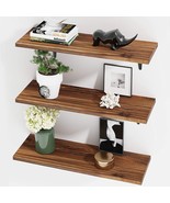 Floating Shelves, Rustic Wood Bamboo Wall Storage Shelves, Wall Mounted ... - $1,347.39 MXN