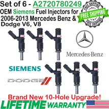 x6 New Siemens OEM DEKA 10Hole Upgrade Fuel Injectors For 2009-2011 MB SLK300 V6 - £208.26 GBP