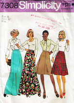 Vintage 1975 Misses&#39; SKIRTS Simplicity Pattern 7308 Size 16 - UNCUT - £9.41 GBP
