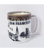 San Francisco Drip Glazed Embossed 8 oz. Souvenir Stoneware Coffee Mug Cup - £12.23 GBP