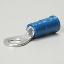 K4 1/4&quot; Hole Blue Ring Terminal For 14-16 Gauge Wire/Qty 12 Pack - £7.86 GBP