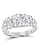 14kt White Gold Womens Round Diamond Anniversary Band Ring 1 Cttw - £1,100.47 GBP