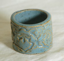 Blue Clay Napkin Holder Abstract Designs a - $6.92