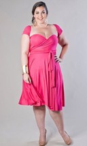 SWAK Designs Sexy Eternity Fuchsia Pink or Royal Blue Wrap Party Dress Plus Size - £53.59 GBP