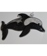 Stained glass looking Dolphin ornament window  suncatcher   5.5 inch acr... - £5.47 GBP