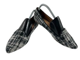 Joie Daydreaming Womens Shoes Black White 8.5M Tweed SlipOn Comfort Ball... - $27.54