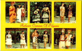 Vtg Postcard, Authentic Costumes of Polynesia, Polynesian Cultural Center ,Oahu - £5.14 GBP