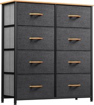 The Yitahome Dresser With 8 Drawers - Fabric Storage Tower,, Wooden Top. - £75.19 GBP