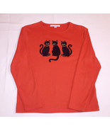 Mercer Street Studio Halloween knit top women&#39;s Petite Large orange blac... - €5,22 EUR