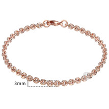 Davieslee Bracelets for Women 585 Rose Gold Filled Chains Mens Womens Bracelat F - £11.15 GBP