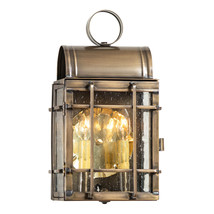 Carriage House Outdoor Wall Light in Solid Weathered Brass - 2 Light - £271.81 GBP