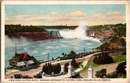 VTG Postcard, Victoria Park Entrance, View from Clifton Hotel, Niagara F... - $6.43